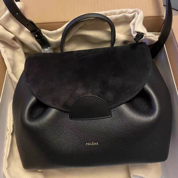 POLÈNE Black Leather Shoulder Bag - Picture 4 of 6